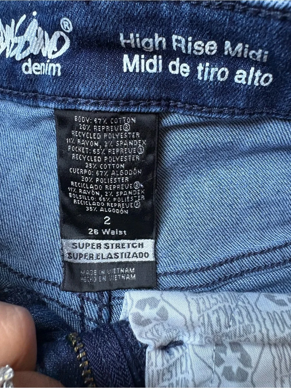 Dark Blue High-Rise Cuffed Jean Shorts